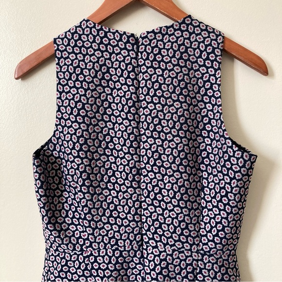 A-Line J. Crew Dress Size 2 Navy Silver Red - Picture 4 of 11
